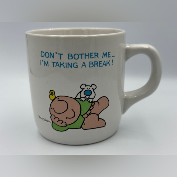 Vintage, Ziggy "Don't Bother Me... I'm Taking a Break" Mug - by Tom Wilson - Picture 12 of 12
